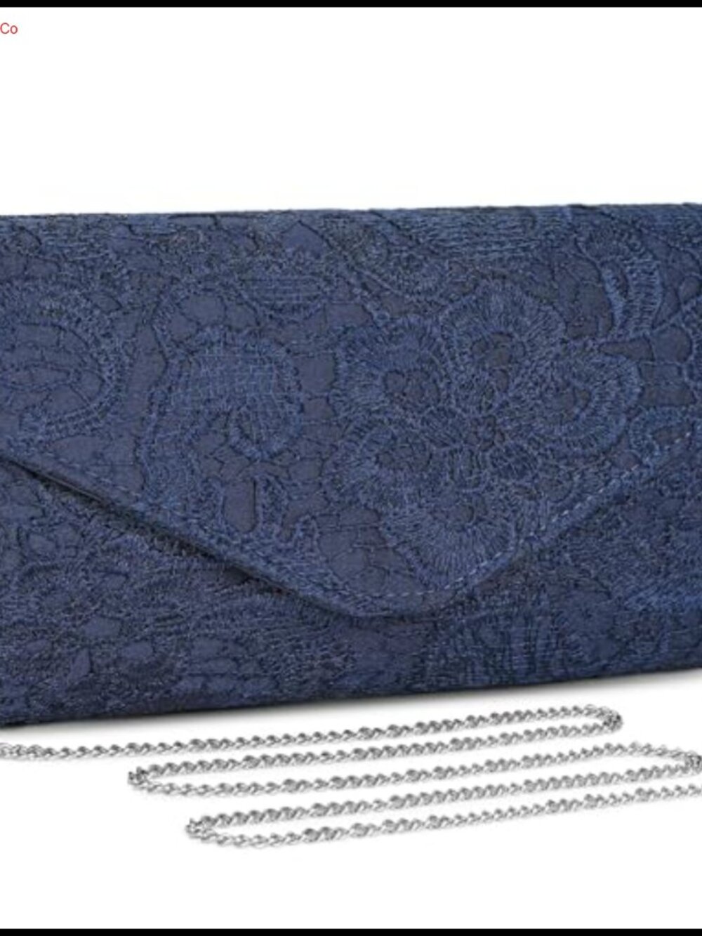 Satin Lace Clutch Evening Bag Envelope with Chain Formal Party Purse